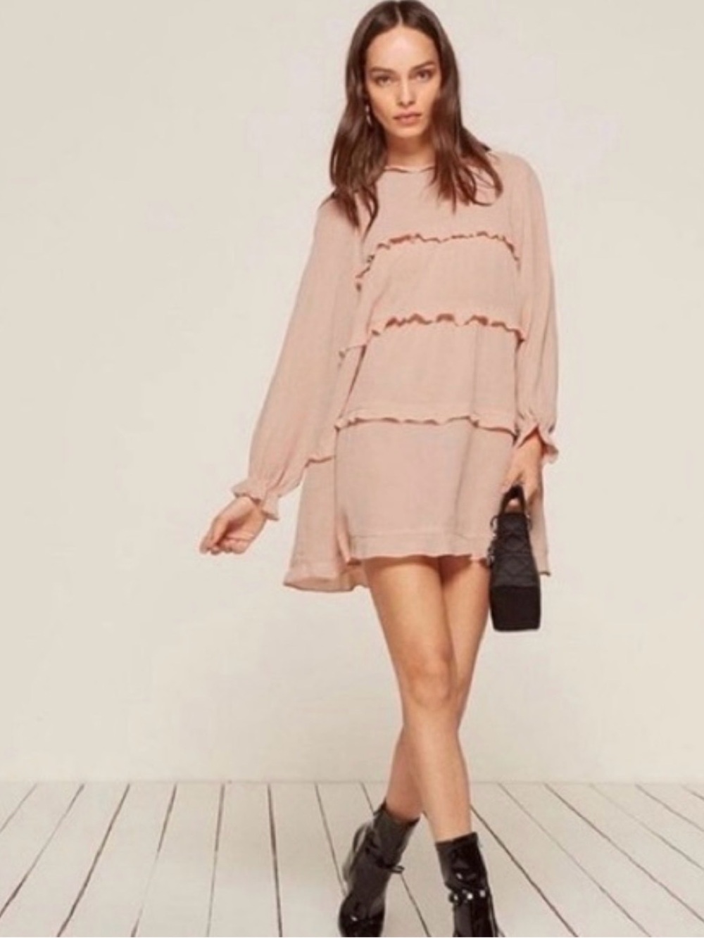 REFORMATION Victoria Dress in Color Champagne